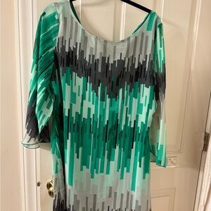 Stylish Green Patterned Women's Top